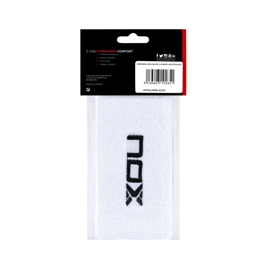 NOX long wristbands white 2pc