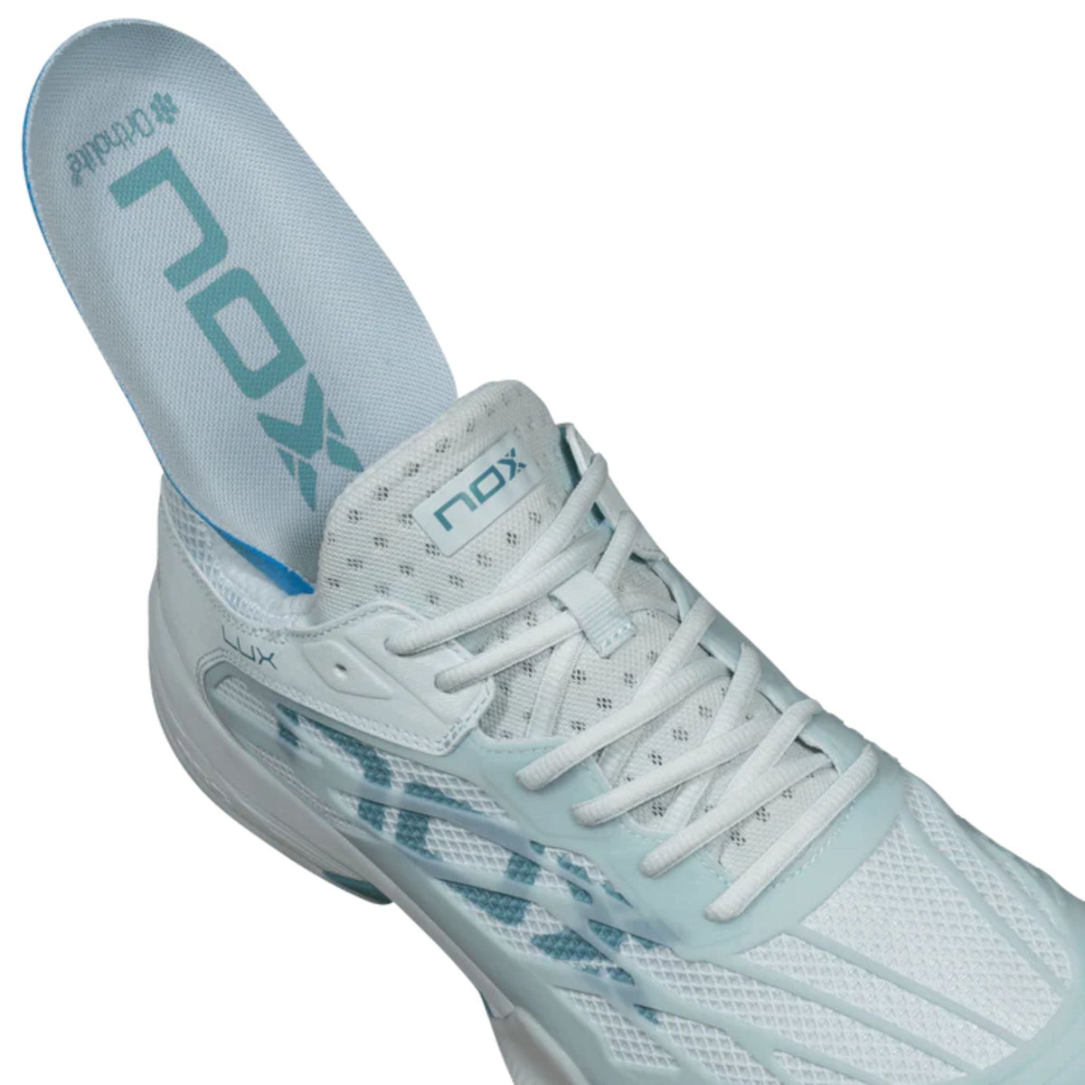 Nox AT10 Lux Morning Mist/Turquoise shoes | padel shoes