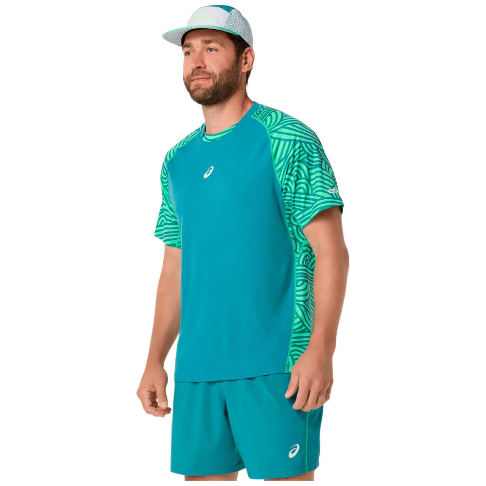 T-shirt Asics Padel Court All Over Print Bleu