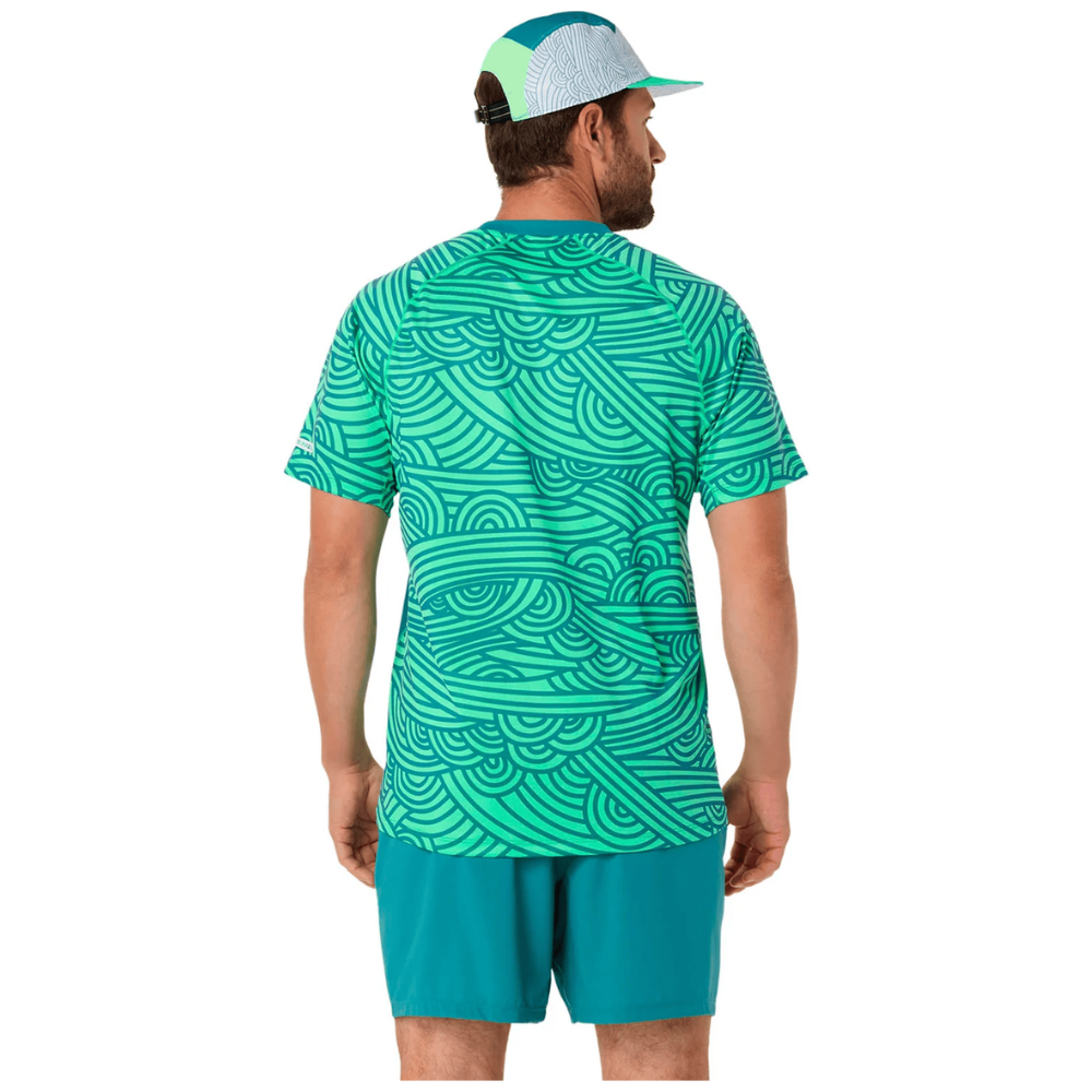 T-shirt Asics Padel Court All Over Print Bleu