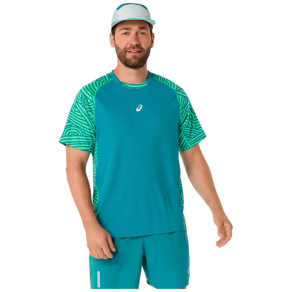 T-shirt Asics Padel Court All Over Print Bleu