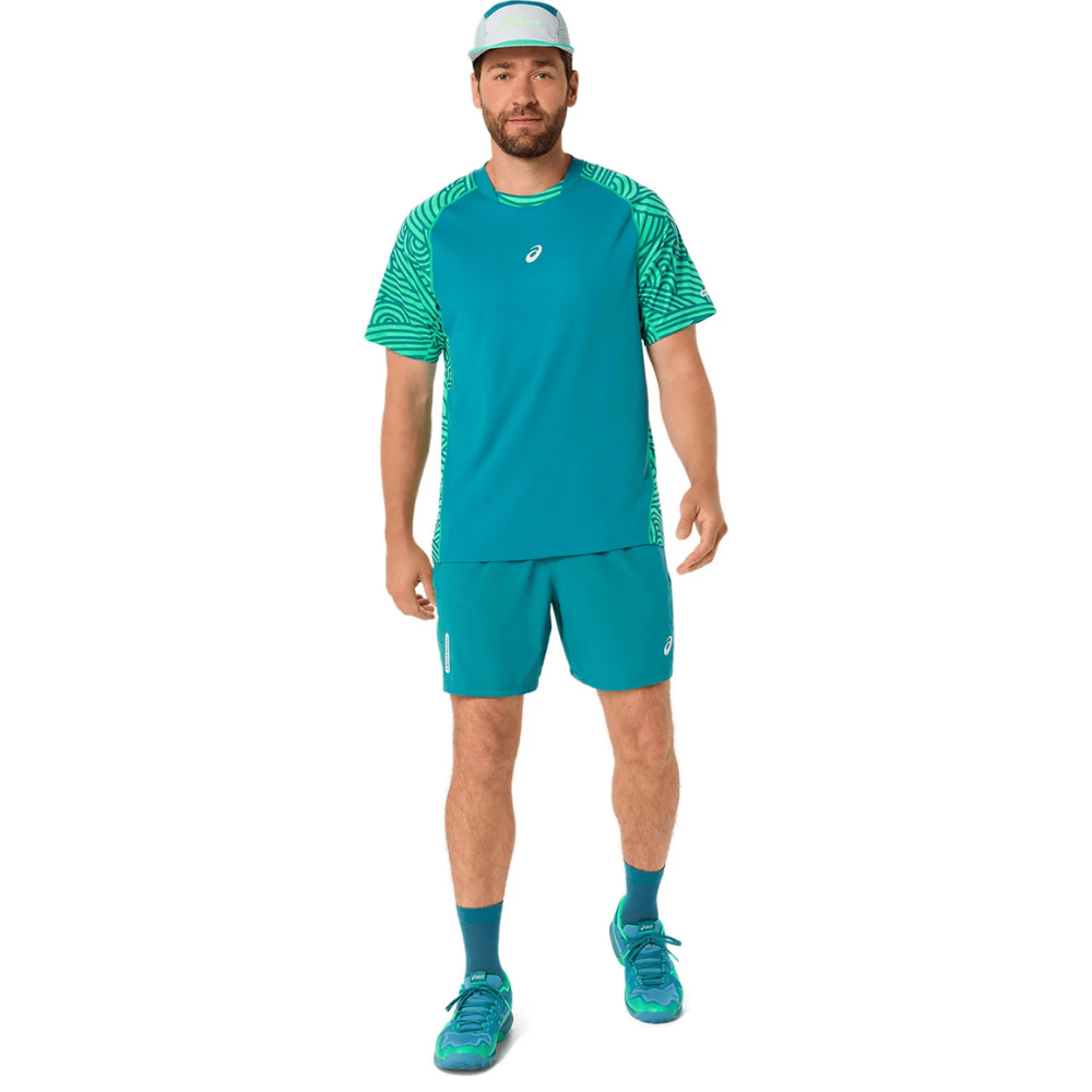 T-shirt Asics Padel Court All Over Print Bleu