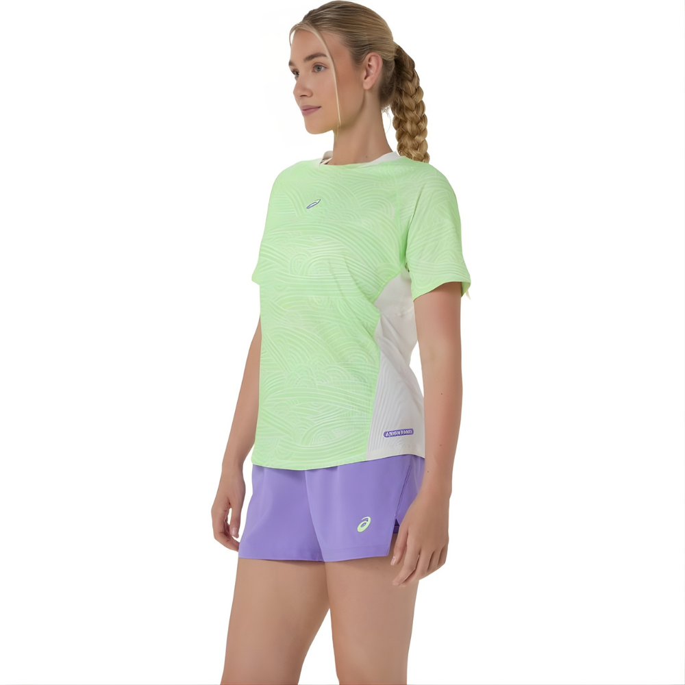 T-shirt Asics Padel Court All Over Print Vert Femme