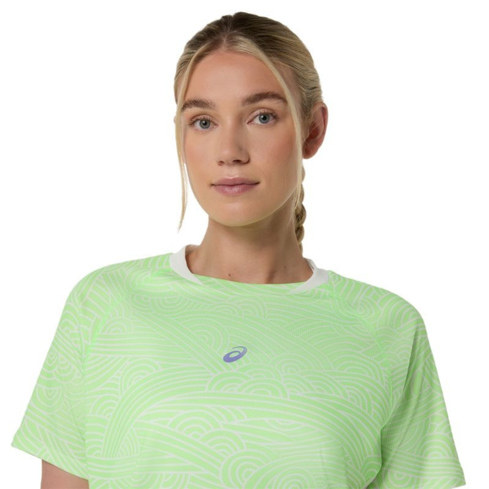 T-shirt Asics Padel Court All Over Print Vert Femme