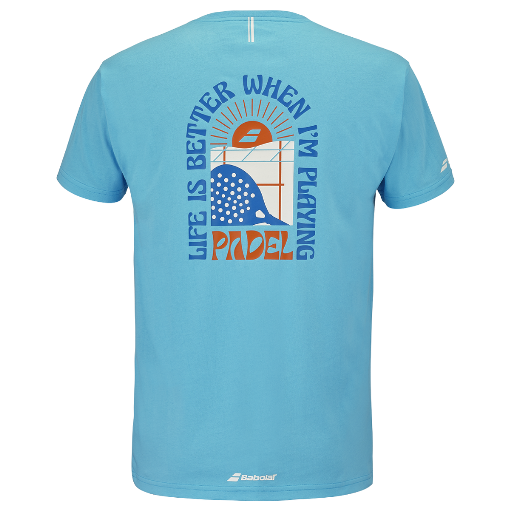 T-shirt Babolat Perf Cotton Tee Bleu